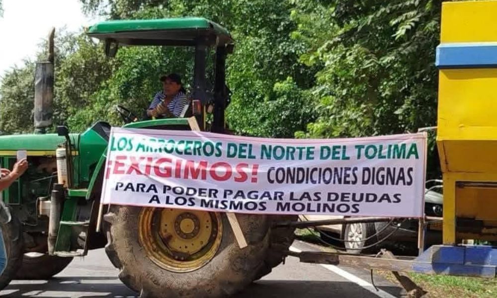 Siguen los cierres viales en el Tolima por el Paro Nacional Arrocero